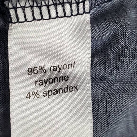 Maurices XXL Floral Criss Cross Tee Navy Red Stripe Sleeve Stretch Top - Picture 7 of 8